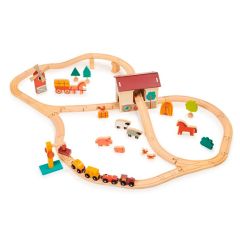 Circuito de tren granja de madera - Mentari