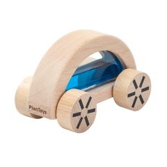 Coche de madera sensorial con líquido azul - PlanToys