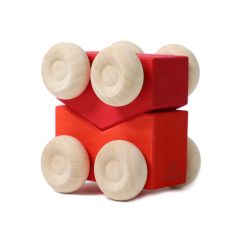 Coches de madera apilables rojos (2) - Grimm's