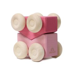 Coches de madera apilables rosas (2) - Grimm's