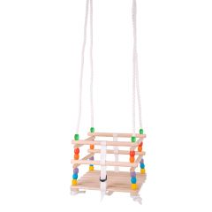 Columpio cuna de cuerda y madera para exterior - Bigjigs
