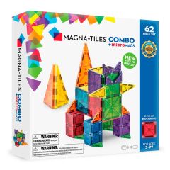 Construcción magnética 16 piezas clásicas y 46 piezas MicroMags - Magna-Tiles