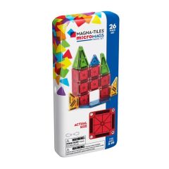Construcción magnética 26 piezas MicroMags Travel en caja metálica - Magna-Tiles