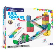 Construcción magnética 90 piezas Circuito de bolas Rail Racers - Magna-Tiles
