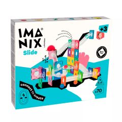 Construcción magnética circuito de bolas Tobogán Imanix 70 piezas - Braintoys
