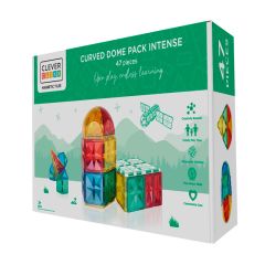 Construcción magnética Curved Dome Pack Intense 47 piezas - Cleverclixx