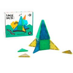 Construcción magnética Imanix Glow in the dark 16 piezas - Braintoys