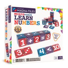 Construcción magnética Learn numbers 56 piezas MicroMags - Magna-Tiles