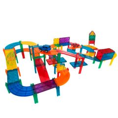 Construcción magnética pista de carreras Imanix 105 piezas - Braintoys