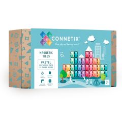 Construcción magnética rectángulos pastel 24 piezas - Connetix