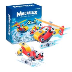Construcción Mecaflex: helicóptero y moto de nieve 55 piezas - Miniland