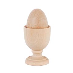 Copa y huevo de madera Montessori - Mamáluz