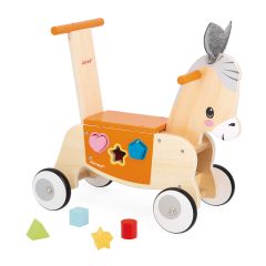 Correpasillos de madera con encajable burro - Janod