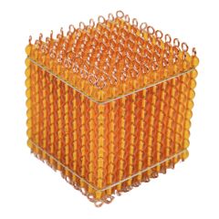 Cubo de 1000 perlas doradas - Montessori