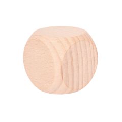 Cubo de madera natural 4 cm - TickiT