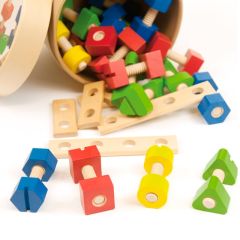 Cubo tornillos y tuercas enroscar y construir (56) - Andreu Toys