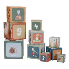 Cubos apilables con números Amigos del Bosque (10) - Little Dutch