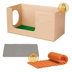 Cueva de gateo de madera Pikler - Dusyma + REGALOS colchón y alfombra