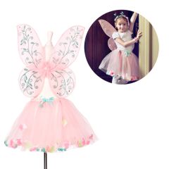 Disfraz de hada con alas y tutú rosa talla 3-5 - Souza