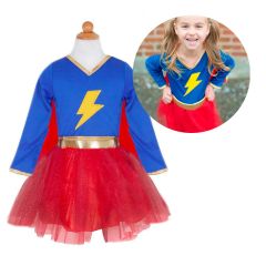 Disfraz de superheroína relámpago talla 5-6 - Great Pretenders