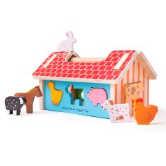 Encajable de madera Granja con 8 animales - Bigjigs