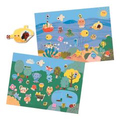 Escenarios con pegatinas reutilizables Verano - Djeco