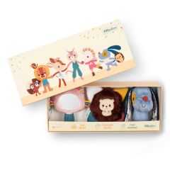 Caja regalo espejo Jeanne, peluche León y sonajero Jules - Lilliputiens