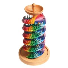 Pista de bolas espiral de madera colores arcoíris - Grimm's
