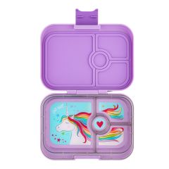 Fiambrera de tritán (sin BPA) con 4 compartimentos Panino Unicornio - Yumbox