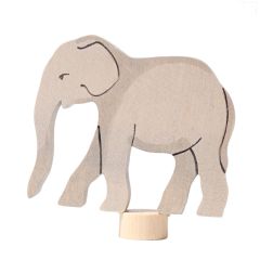 Figura elefante de madera para calendario anual y espiral de celebración - Grimm's