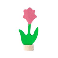 Figura flor rosa de madera para calendario anual y espiral de celebración - Grimm's