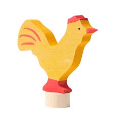 Figura gallo de madera para calendario anual y espiral de celebración - Grimm's