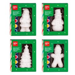 Figura de Navidad de escayola para pintar con témperas y pincel