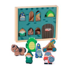 Figuras de madera y caja Historias del Castillo (6) - Vilac