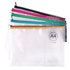 Funda con cremallera para fichas A4 - Apli