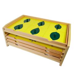 Gabinete botánico de madera con 24 inserciones - Montessori