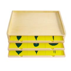 Gabinete botánico de madera con 18 inserciones - Montessori