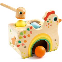 Gallina de madera con bolas - Djeco