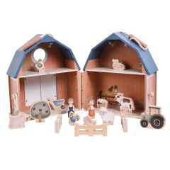 Granja de madera portátil con animales - Little Dutch