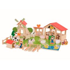 Granja de madera con accesorios - Bigjigs