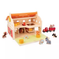 Granja de madera portátil con accesorios - Janod