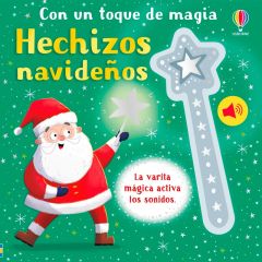 Libro con sonidos y varita mágica Hechizos navideños - Usborne