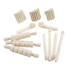 Herramientas de madera para plastilina y arena (12) - Deukaliptus