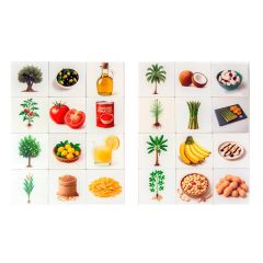 Juego asociación imágenes reales Alimentos origen vegetal - Andreu Toys