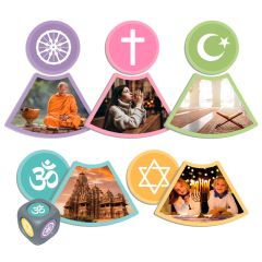 Juego de asociación Religiones del mundo: respeto y convivencia - Akros