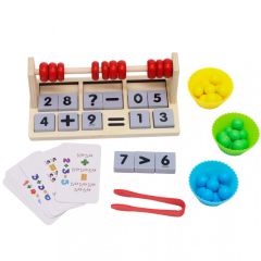 Juego cálculo con ábaco de madera - Edukalu