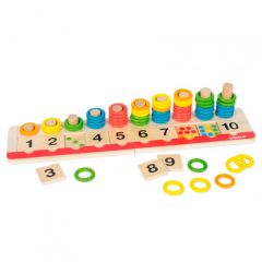 Juego de madera tablero números y anillas - Goula