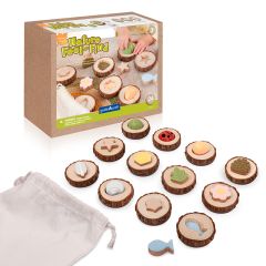 Juego de memoria sensorial de madera Naturaleza (24) - Guidecraft