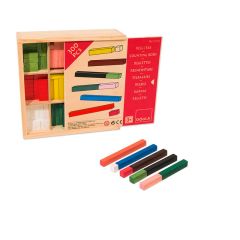 Juego de regletas Cuisenaire 300 piezas en caja madera - Goula