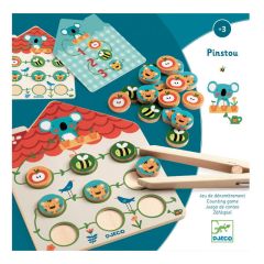 Juego de madera para contar y hacer series con pinza - Djeco